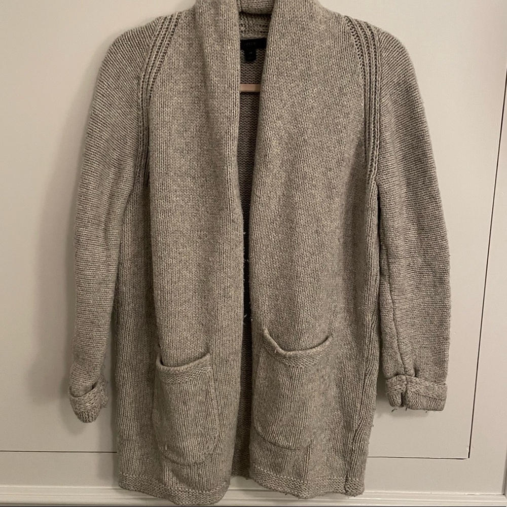 J Crew Gray Oversized Sweater